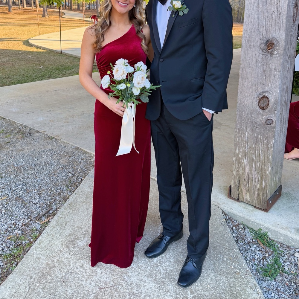 Azazie One Shoulder Red Dress